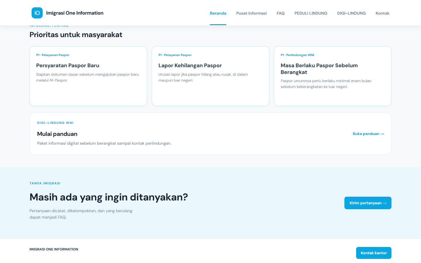 Informasi penting dan ajakan bertanya